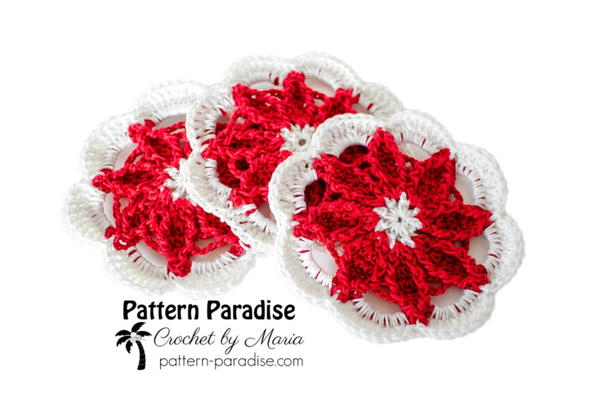 Poinsettia Coasters Poinsettia Coasters