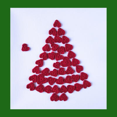 A Lovely Christmas Tree of Hearts