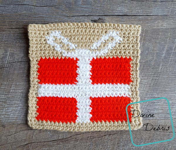 8 Tapestry Present Afghan Square 8" Tapestry Present Afghan Square