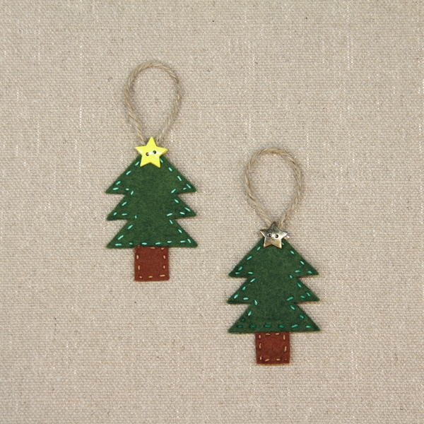 Hand-Sewn Felt Christmas Tree Ornament Hand-Sewn Felt Christmas Tree Ornament
