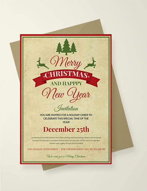 Free Ready Made Christmas Invitations Free Ready Made Christmas Invitations