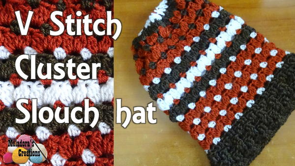 V stitch Cluster Slouch Hat V stitch Cluster Slouch Hat
