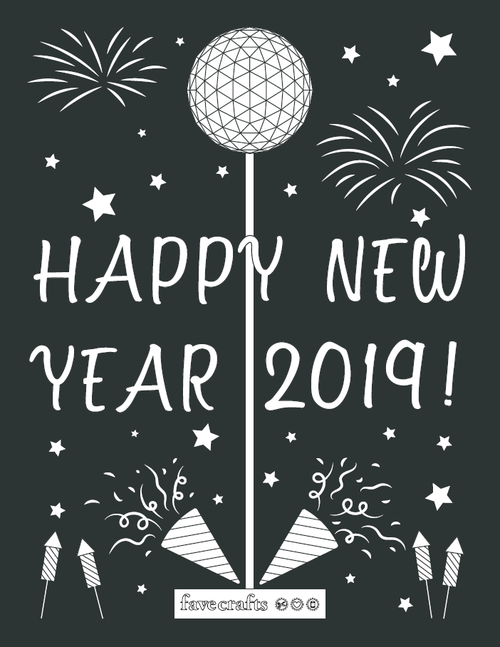 Happy New Year 2019 Coloring Page Happy New Year 2019 Coloring Page