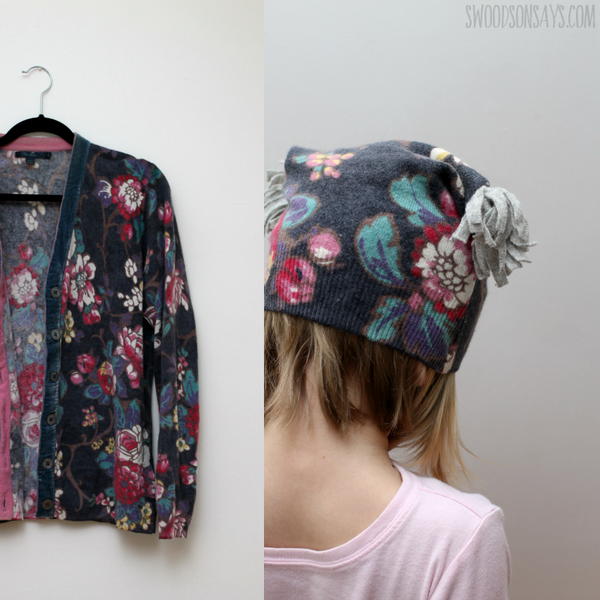 Upcycled Wool Sweater Hat Upcycled Wool Sweater Hat