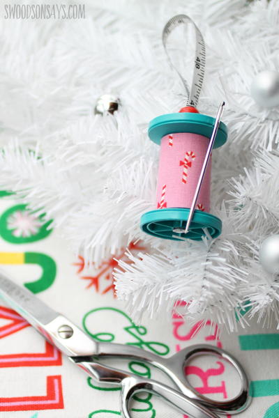 Upcycled Thread Spool Ornament