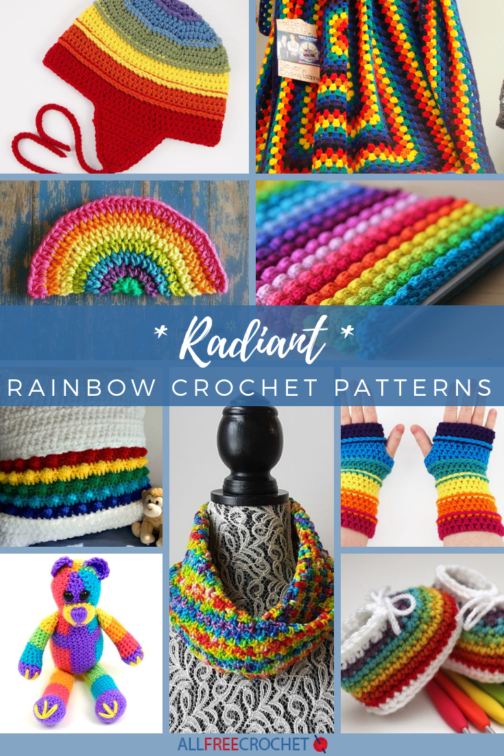 17+ Radiant Rainbow Crochet Patterns | AllFreeCrochet.com