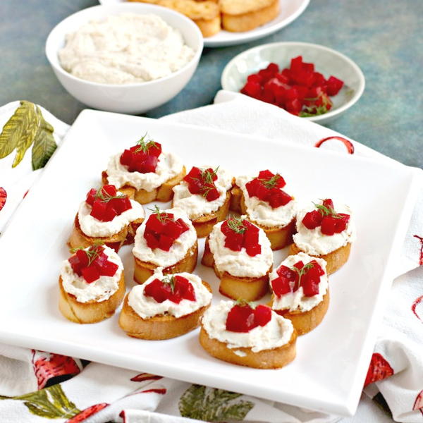 Tofu Ricotta Crostini Tofu Ricotta Crostini