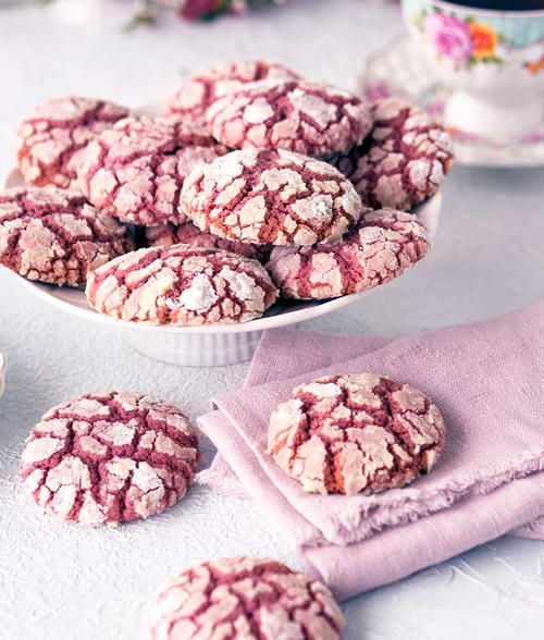 Ruby Chocolate Crackle Cookies Ruby Chocolate Crackle Cookies