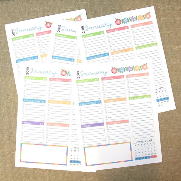 Printable 2019 Planner Printable 2019 Planner