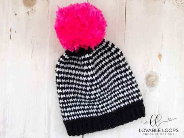 Happy New Year Houndstooth Beanie Happy New Year Houndstooth Beanie