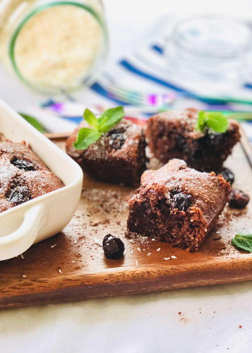 Gluten Free Almond Sour Cherries And Raw Organic Cacao Squares Gluten Free Almond, Sour Cherries And Raw Organic Cacao Squares