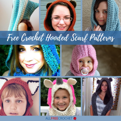 40+ Free Crochet Hooded Scarf Patterns
