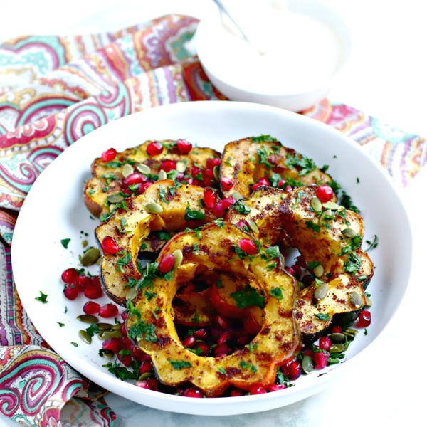 Roasted Acorn Squash Slices with Garam Masala