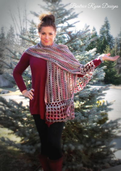 Mountain Sunset Shawl Mountain Sunset Shawl