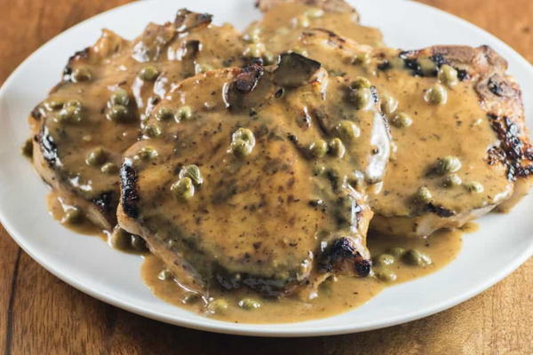 Buttermilk Pork Chops with Lemon Caper Sauce Buttermilk Pork Chops with Lemon Caper Sauce