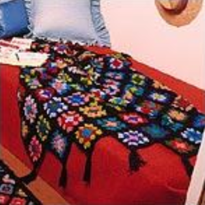 Crocheted Granny Square Afghan