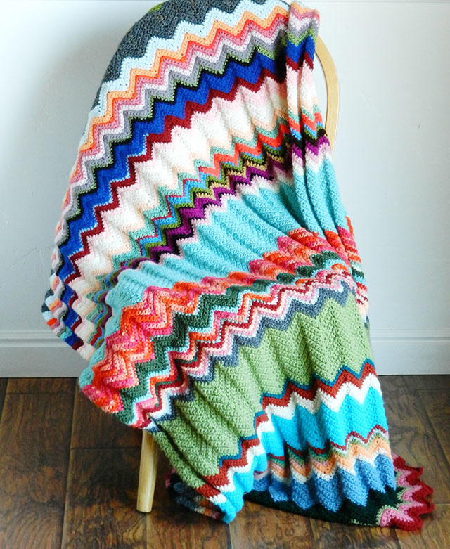 Chevron Afghan Crochet Blanket Just Like Grandma/'s