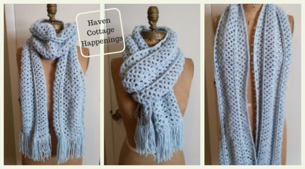 Silver Blue Cables Scarf Silver Blue Cables Scarf
