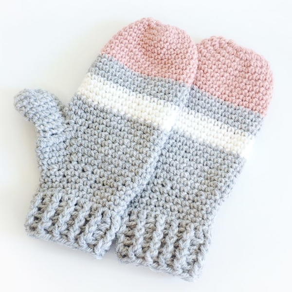 Mixed Stripe Mittens Crochet Pattern Mixed Stripe Mittens Crochet Pattern