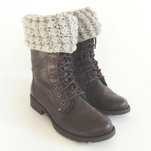 Bobble Stitch Boot Cuff Crochet Pattern Bobble Stitch Boot Cuff Crochet Pattern