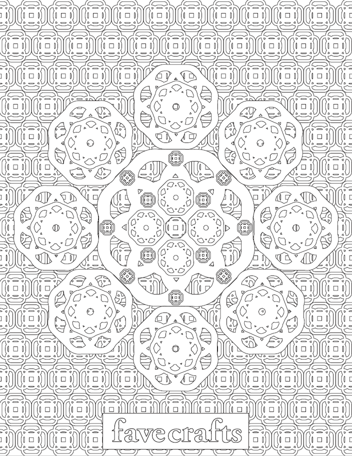 Breathtaking Kaleidoscope Coloring Page Favecrafts Com