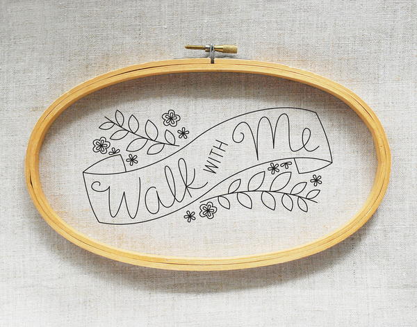 Walk With Me Free Embroidery Pattern Walk With Me Free Embroidery Pattern