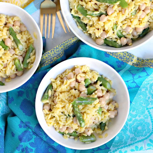 Lemon Orzo with Asparagus and Chickpeas Lemon Orzo with Asparagus and Chickpeas