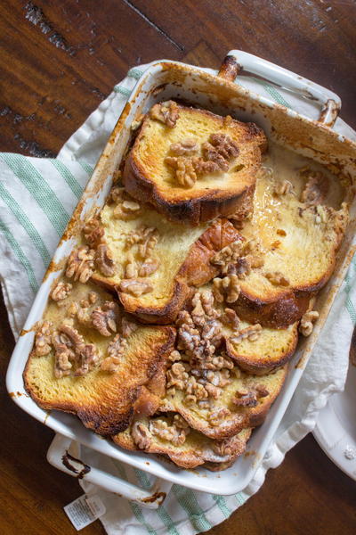 Overnight Eggnog French Toast Casserole