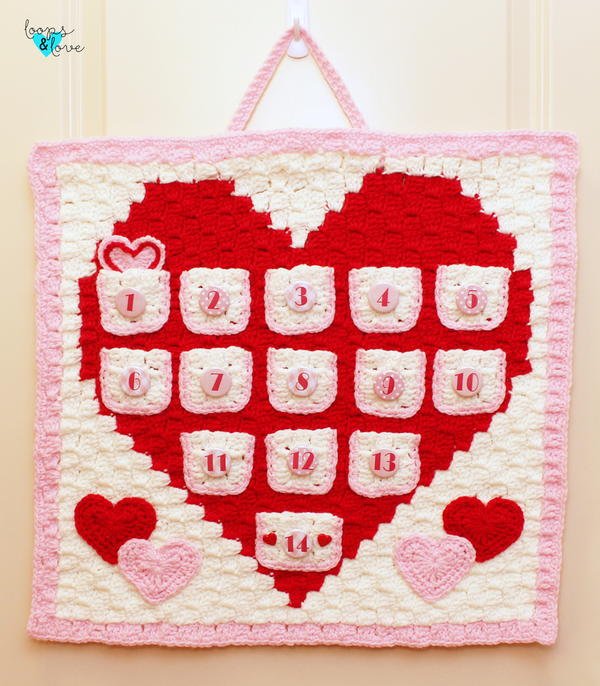 Crochet Valentines Day Calendar Crochet Valentine's Day Calendar