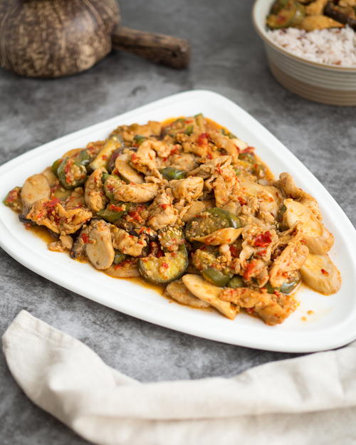 Spicy Thai Eggplant Mushroom Stir Fry Spicy Thai Eggplant & Mushroom Stir Fry