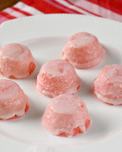 Glazed Mini Strawberry Cupcakes