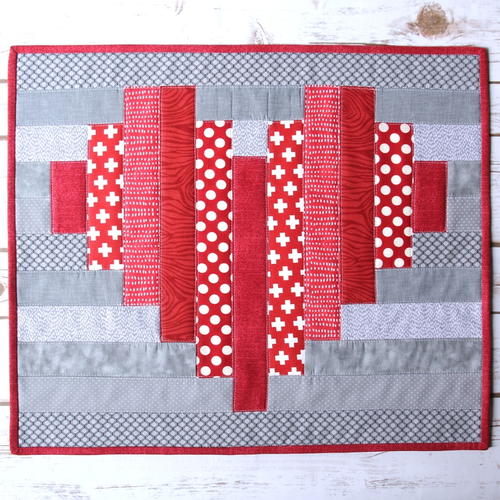 Striped Heart Mini Quilt Striped Heart Mini Quilt