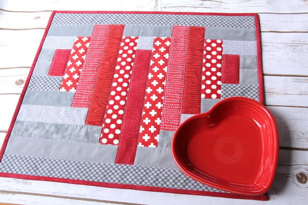 Striped Heart Mini Quilt Striped Heart Mini Quilt