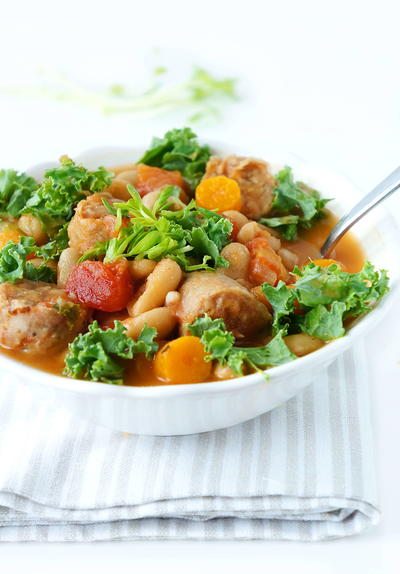 Sausage Kale White Bean Soup Sausage, Kale & White Bean Soup