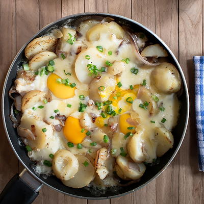 Egg Cheese and Potato Skillet