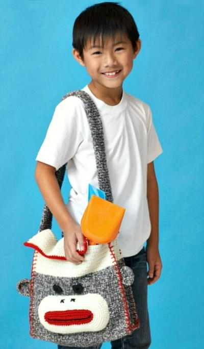 Sock Monkey Crochet Bag Sock Monkey Crochet Bag