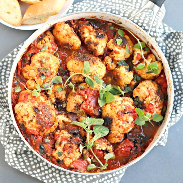 Vegan Puttanesca Cauliflower Skillet Vegan Puttanesca Cauliflower Skillet