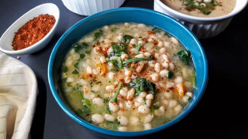 Creamy White Bean and Spinach Soup Creamy White Bean and Spinach Soup