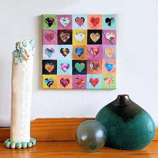 Upcycled Magazine Heart Collage Upcycled Magazine Heart Collage