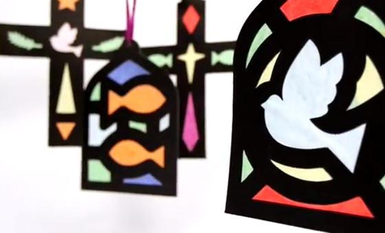 Christian Stained Glass Paper Craft Christian Stained Glass Paper Craft
