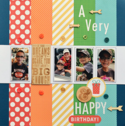Happy Birthday Scrapbook Layout Happy Birthday Scrapbook Layout