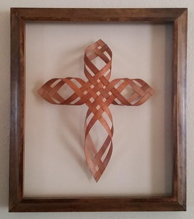 DIY Woven Wooden Cross Wall Hanging