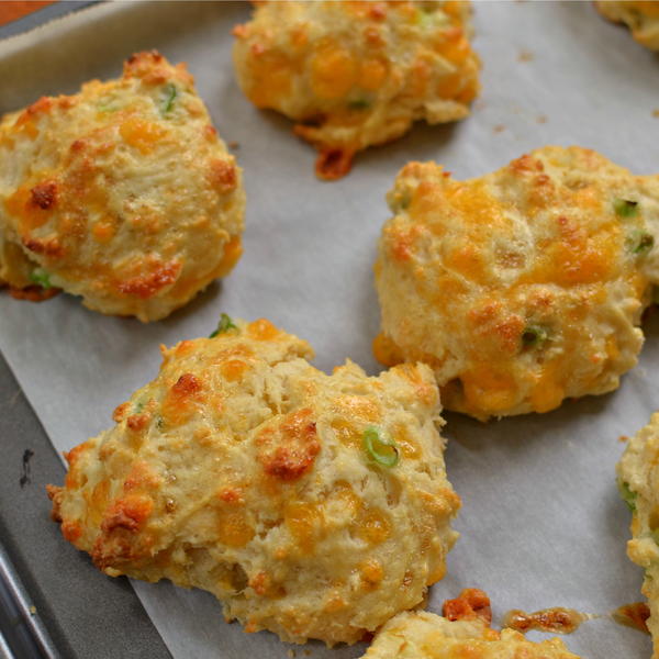 Cheddar Biscuits with Chive Butter Cheddar Biscuits with Chive Butter