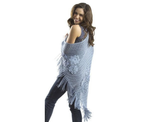 A Flower Triangle Shawl A Flower Triangle Shawl