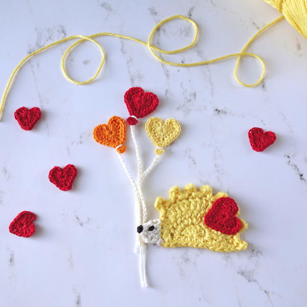 Crochet Hedgehog Applique Crochet Hedgehog Applique
