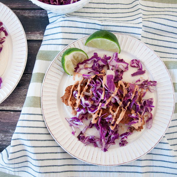 Beer Battered Fish Tacos with Homemade Sriracha Baja Sauce Beer Battered Fish Tacos with Homemade Sriracha Baja Sauce