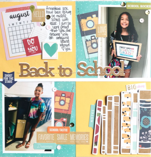 Back to School Scrapbook Page Back to School Scrapbook Page