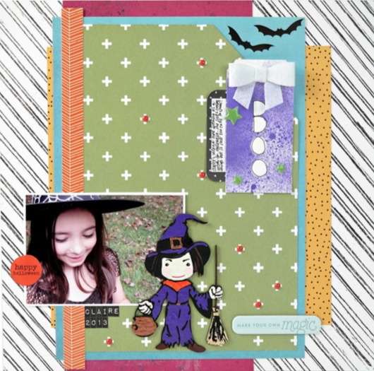 "Boo" Halloween Scrapbook Page "Boo" Halloween Scrapbook Page