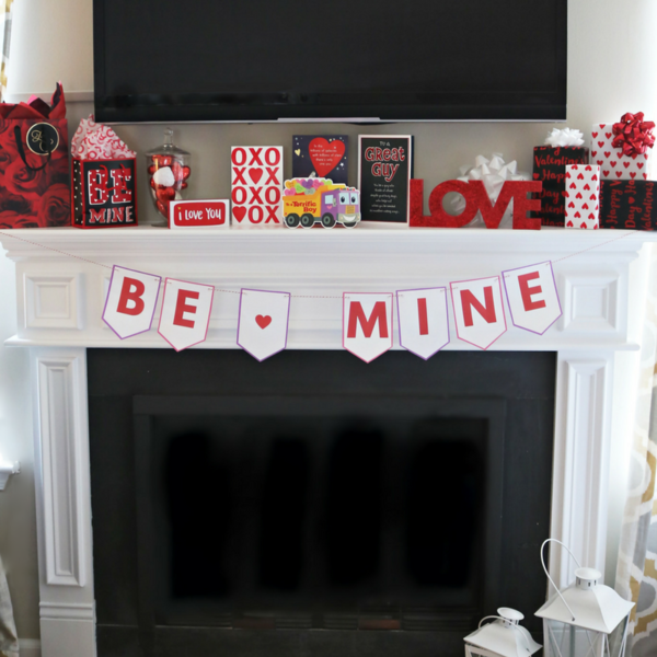 Valentines Day Printable Be Mine Banner Valentine's Day Printable “Be Mine” Banner