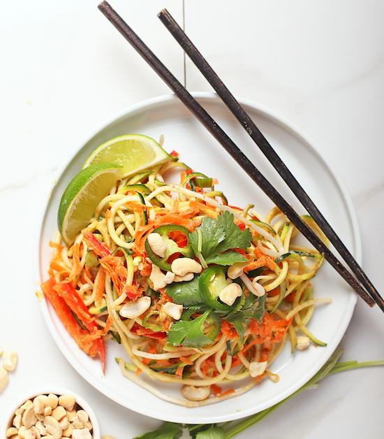 Raw Pad Thai with Spicy Peanut Sauce Raw Pad Thai with Spicy Peanut Sauce